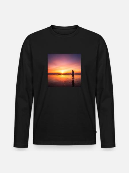 Whisper of the Sunset - Men's Premium Organic Long Sleeve Shirt - black