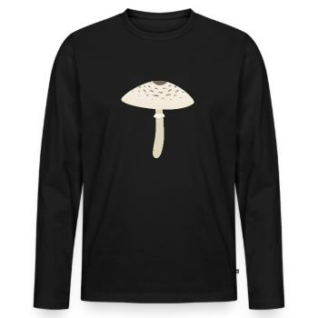 Parasol Champignon - T-shirt manches longues Premium bio Homme - noir - Devant - Nico (187cm)