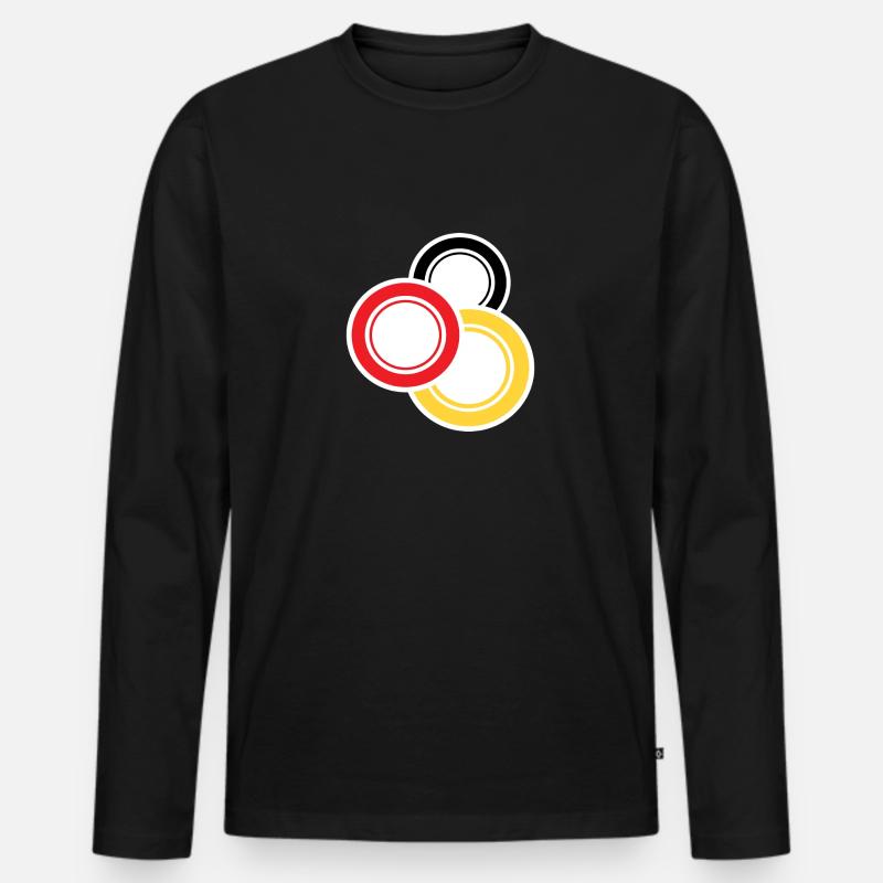 DL4 - Männer Premium Bio Langarmshirt - Schwarz
