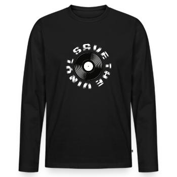 Save The Vinyl - Men's Premium Organic Long Sleeve Shirt - black - Front - Nico (187cm)