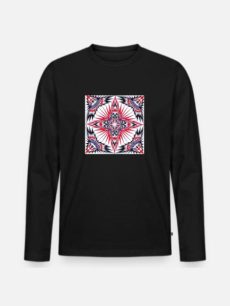 LMNArt - Men's Premium Organic Long Sleeve Shirt - black