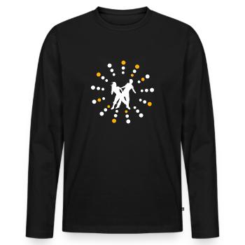 Dancing Dance Music - Men's Premium Organic Long Sleeve Shirt - black - Front - Nico (187cm)