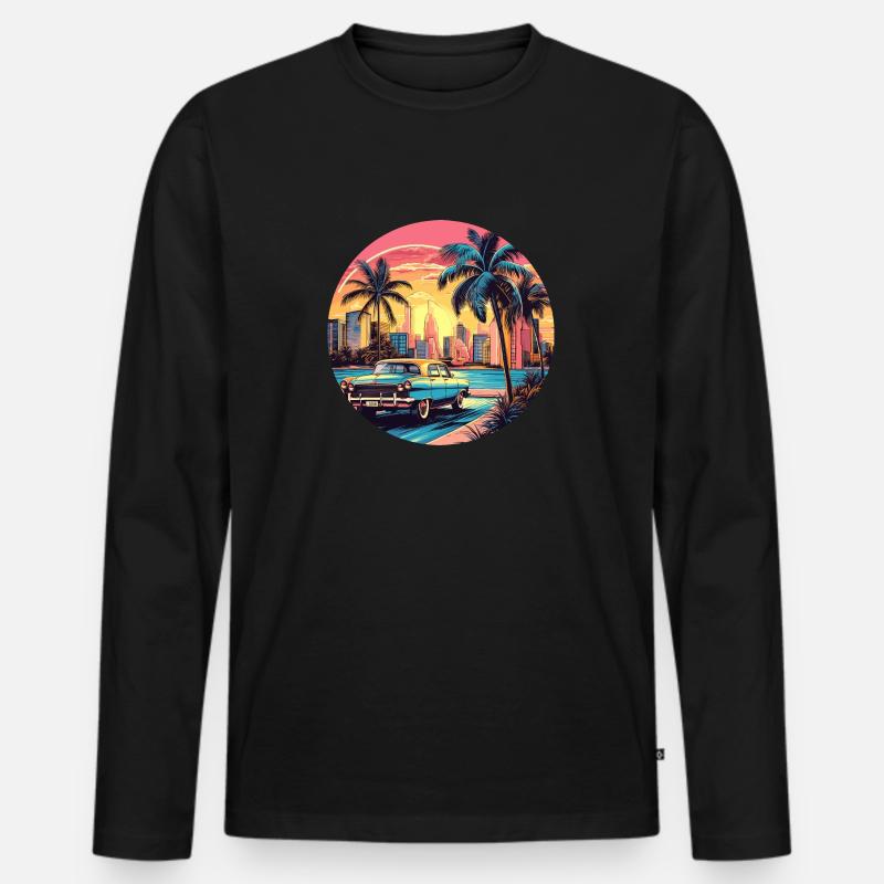 Holidays - Männer Premium Bio Langarmshirt - Schwarz