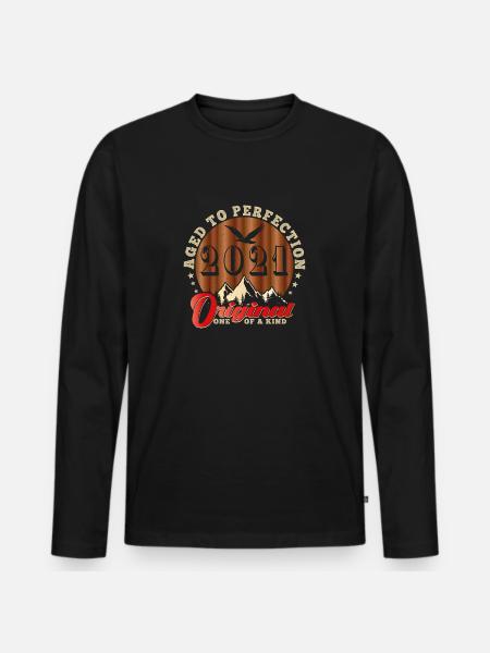 Iconic 2021 Anniversary - Men's Premium Organic Long Sleeve Shirt - black