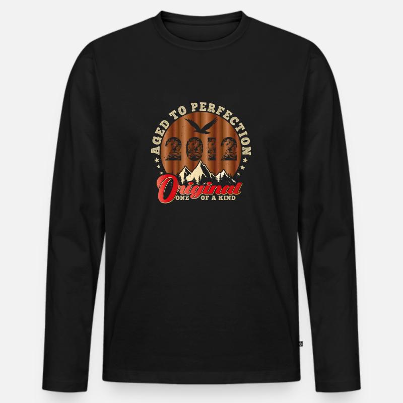 Kultiges Jubiläum 2012 - Männer Premium Bio Langarmshirt - Schwarz