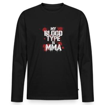 Pour les vrais passionnés de MMA - T-shirt manches longues Premium bio Homme - noir - Devant - Nico (187cm)