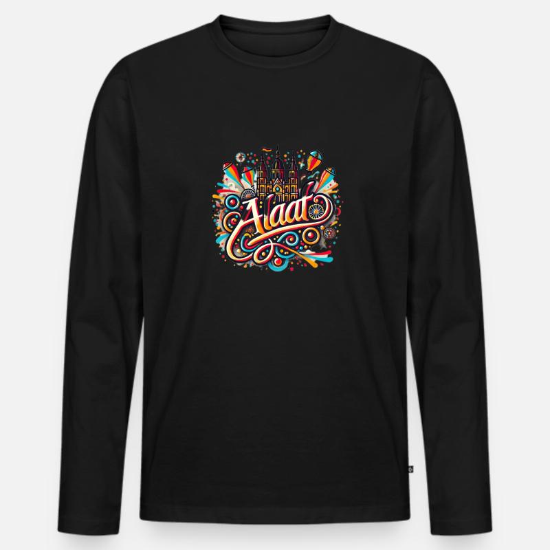 Alaaf, Kölner Karneval, Fasching - Männer Premium Bio Langarmshirt - Schwarz
