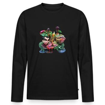Fleischfressende Pflanze - Männer Premium Bio Langarmshirt - Schwarz - Vorne - Nico (187cm)
