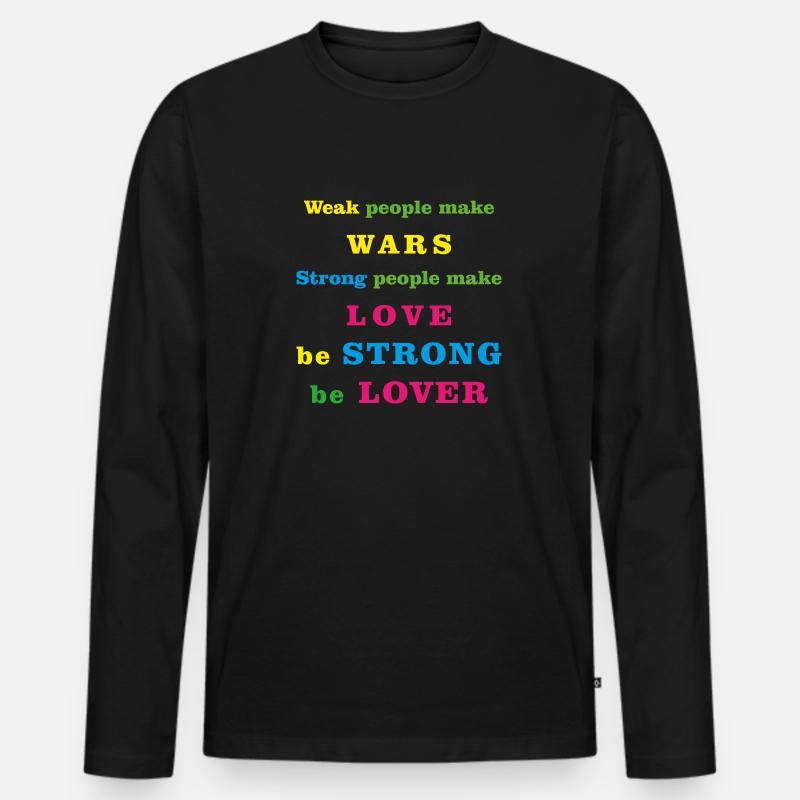 Freund Freundin - Männer Premium Bio Langarmshirt - Schwarz