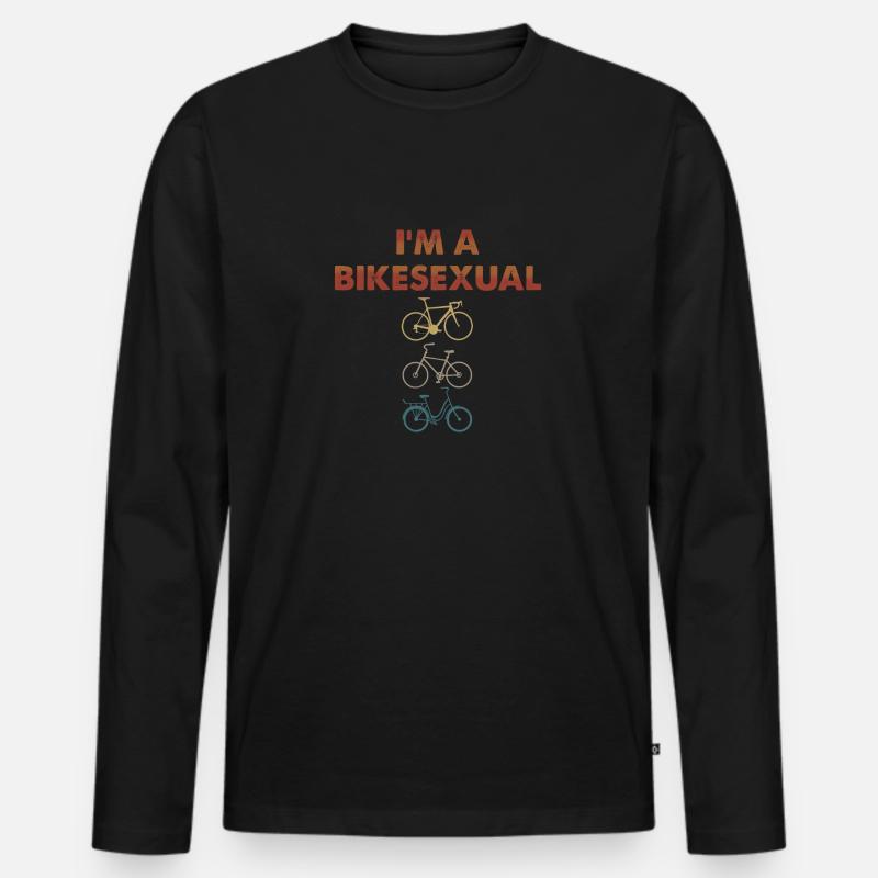 ICH BIN EIN BIKESEXUAL - Männer Premium Bio Langarmshirt - Schwarz