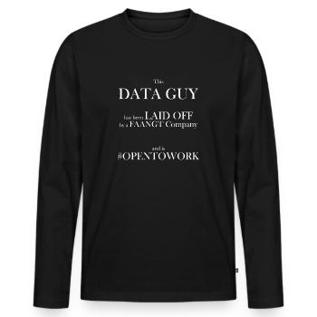 Tech Company Lay off got Laid Off - Männer Premium Bio Langarmshirt - Schwarz - Vorne - Nico (187cm)