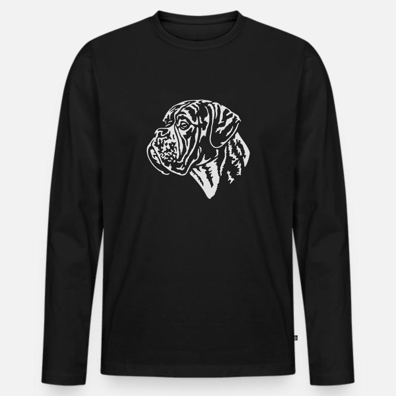 586 Boxer - Männer Premium Bio Langarmshirt - Schwarz