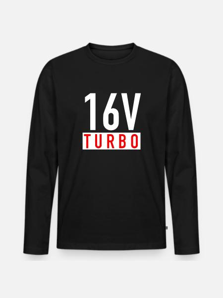 16V Turbo - Männer Premium Bio Langarmshirt - Schwarz