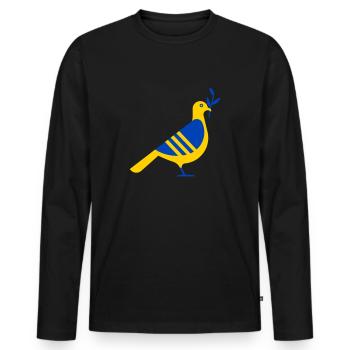COLOMBE DE LA PAIX EN UKRAINE - T-shirt manches longues Premium bio Homme - noir - Devant - Nico (187cm)