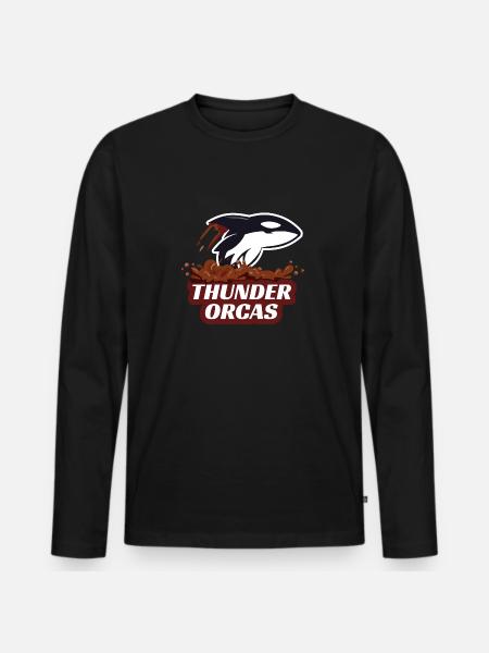Thunder Orcas 2022 - Männer Premium Bio Langarmshirt - Schwarz