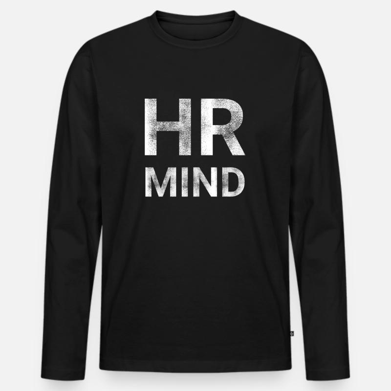 HR Mind - Männer Premium Bio Langarmshirt - Schwarz