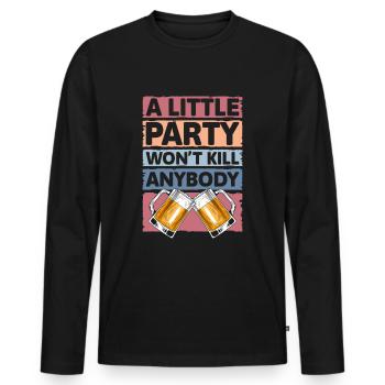 Celebrate Alcohol Drink Girls' Evening - Men's Premium Organic Long Sleeve Shirt - black - Front - Nico (187cm)