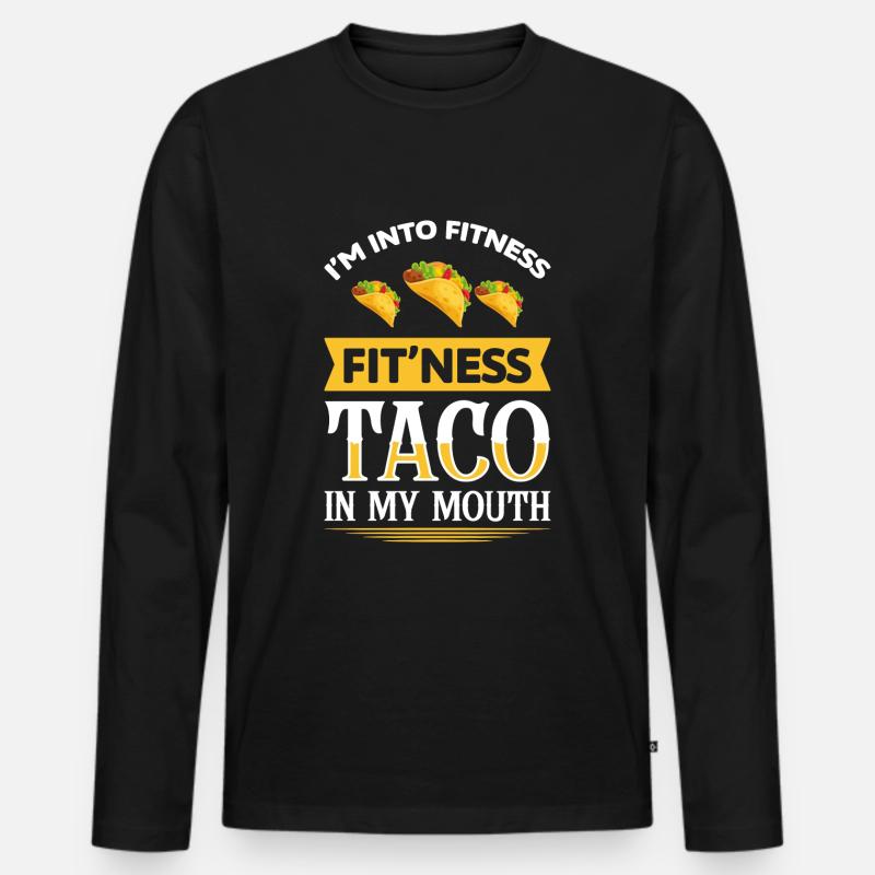 Büfett Speisen Feinschmecker - Männer Premium Bio Langarmshirt - Schwarz