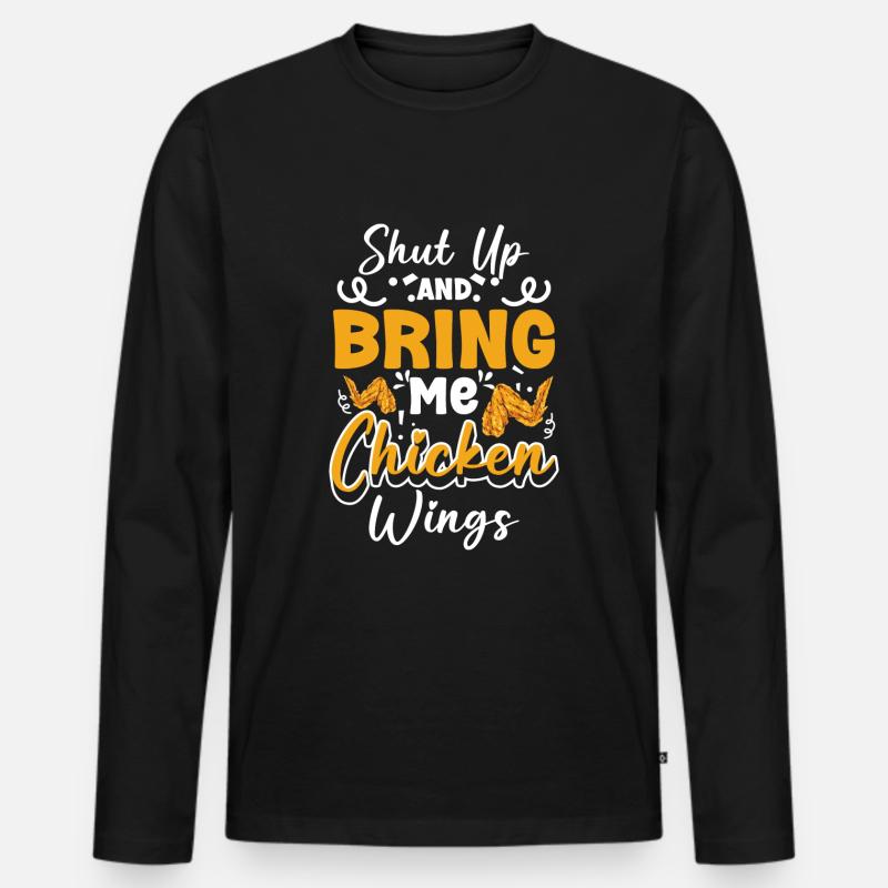 Buffet Speisen Mahlzeit Köstlichkeiten - Männer Premium Bio Langarmshirt - Schwarz