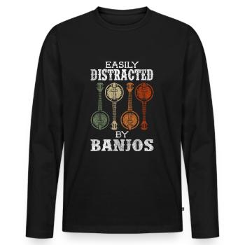 Music Orchestra Celebrations - Men's Premium Organic Long Sleeve Shirt - black - Front - Nico (187cm)