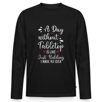 Board Game Game Board - Men's Premium Organic Long Sleeve Shirt - black - Front - Nico (187cm)