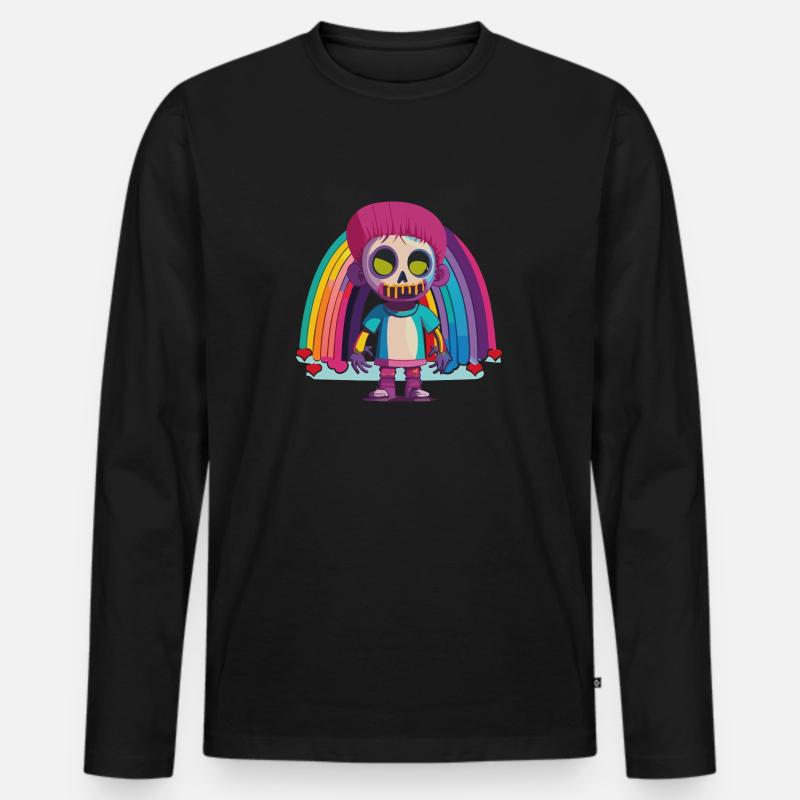 Pride Zombie 07 - Männer Premium Bio Langarmshirt - Schwarz