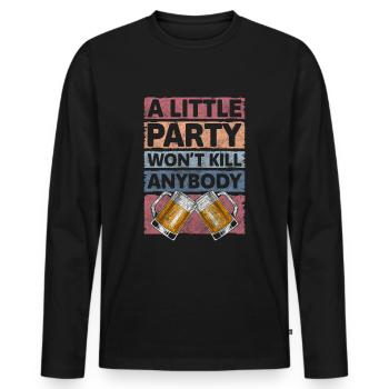 Celebration Friends Men's Night Out Community - Men's Premium Organic Long Sleeve Shirt - black - Front - Nico (187cm)