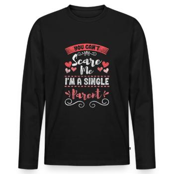Responsabilité des parents et des enfants - T-shirt manches longues Premium bio Homme - noir - Devant - Nico (187cm)
