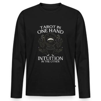 Fortune Teller Horoscope Narrator - Men's Premium Organic Long Sleeve Shirt - black - Front - Nico (187cm)
