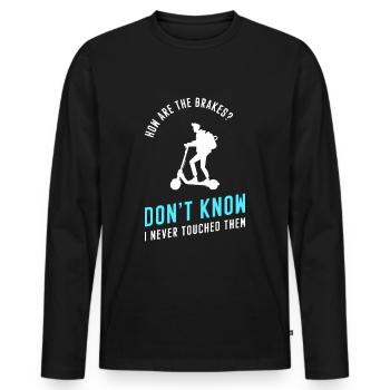 Scooter Sport Driver Speedster - Men's Premium Organic Long Sleeve Shirt - black - Front - Nico (187cm)