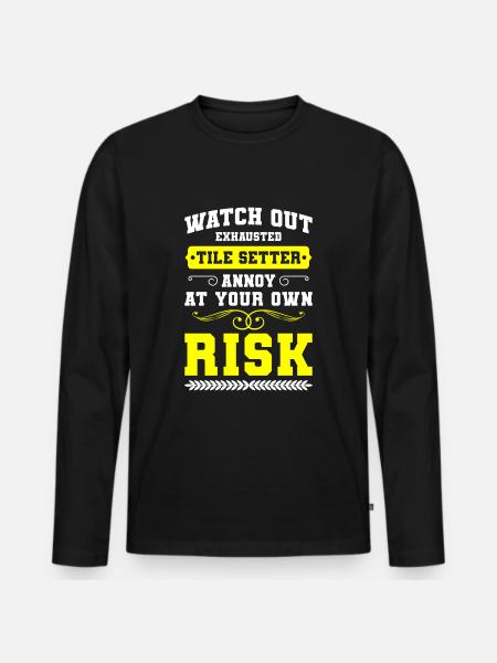 Building tilers - Men's Premium Organic Long Sleeve Shirt - black
