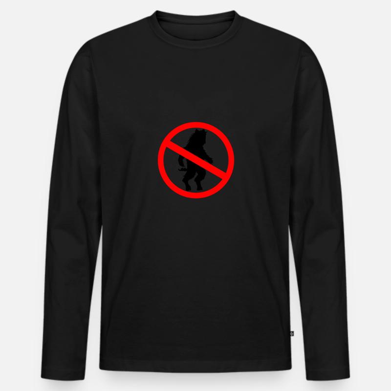 ManBearPig - Männer Premium Bio Langarmshirt - Schwarz