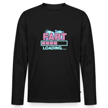 Fart loading - Men's Premium Organic Long Sleeve Shirt - black - Front - Nico (187cm)