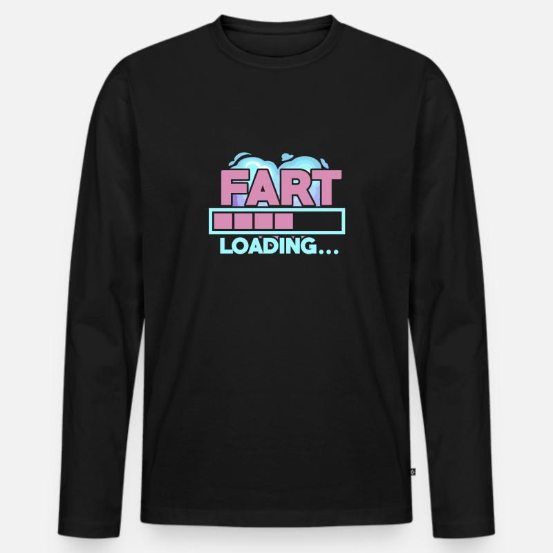 Fart loading - Männer Premium Bio Langarmshirt - Schwarz