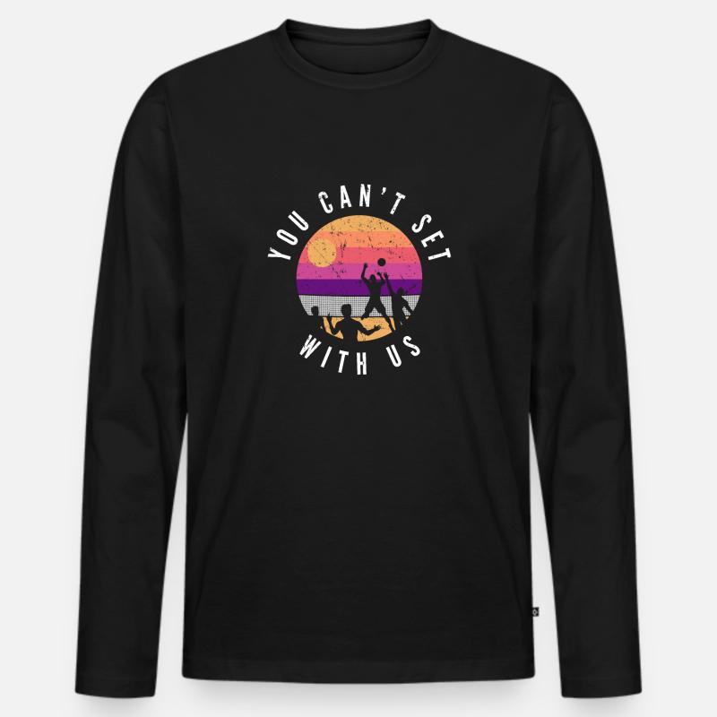 beach volleyball - Men's Premium Organic Long Sleeve Shirt - black