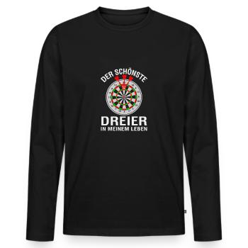 DART - T-shirt manches longues Premium bio Homme - noir - Devant - Nico (187cm)