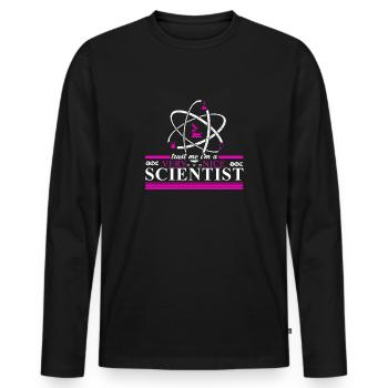 Science Science Atom Gift Student Physics - Men's Premium Organic Long Sleeve Shirt - black - Front - Nico (187cm)