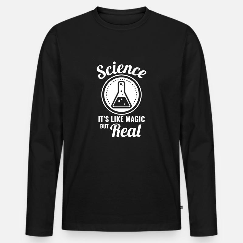 Science Scientist Science - Men's Premium Organic Long Sleeve Shirt - black
