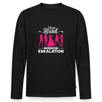 Junggesellinnenabschied Team Braut Geschenk - Männer Premium Bio Langarmshirt - Schwarz - Vorne - Nico (187cm)