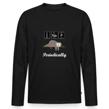 Funny chemistry and science design - Men's Premium Organic Long Sleeve Shirt - black - Front - Nico (187cm)
