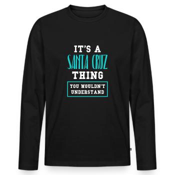 Santa Cruz - Men's Premium Organic Long Sleeve Shirt - black - Front - Nico (187cm)