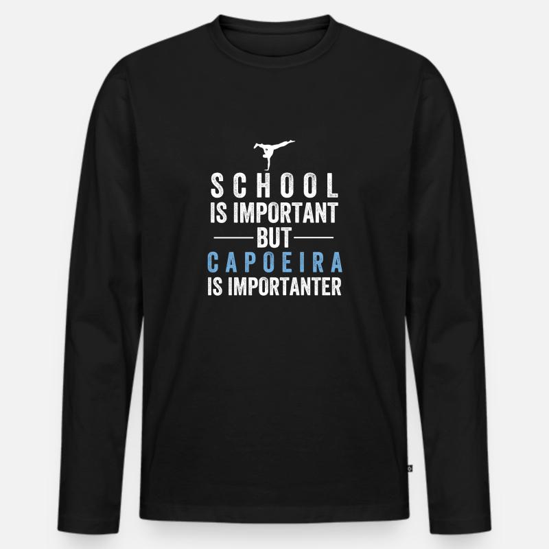 Capoeira school - Männer Premium Bio Langarmshirt - Schwarz