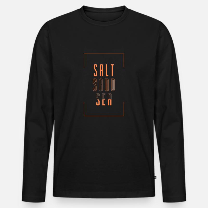 Küste - Männer Premium Bio Langarmshirt - Schwarz