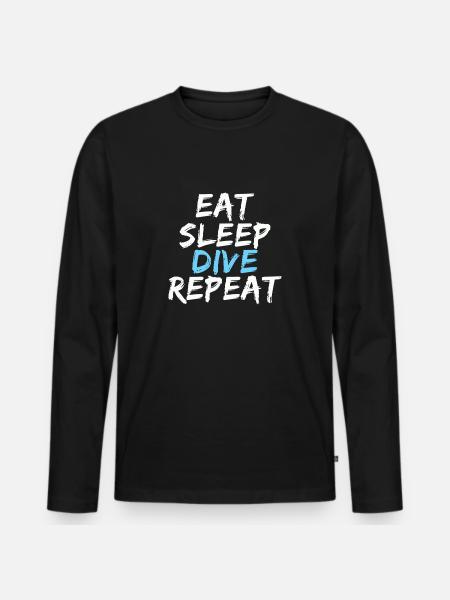 Diving Divers Diving - Men's Premium Organic Long Sleeve Shirt - black