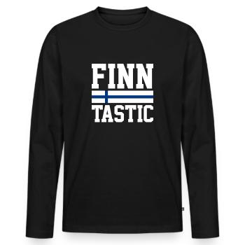 Finnish Finnish Finland - Men's Premium Organic Long Sleeve Shirt - black - Front - Nico (187cm)