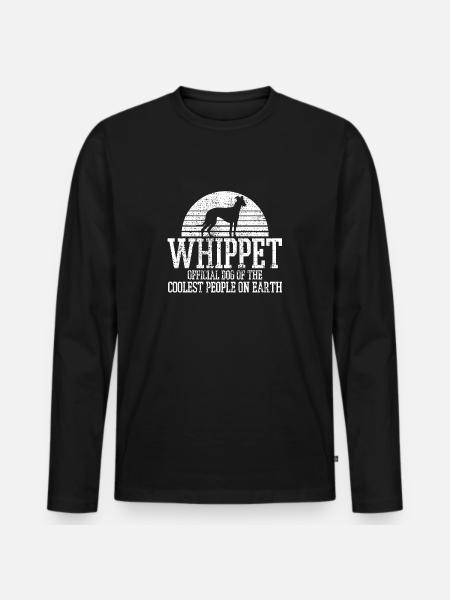 Whippet Hundehalter Tierarzt - Männer Premium Bio Langarmshirt - Schwarz
