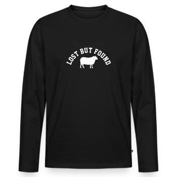Dieu chrétien vers la Bible - T-shirt manches longues Premium bio Homme - noir - Devant - Nico (187cm)