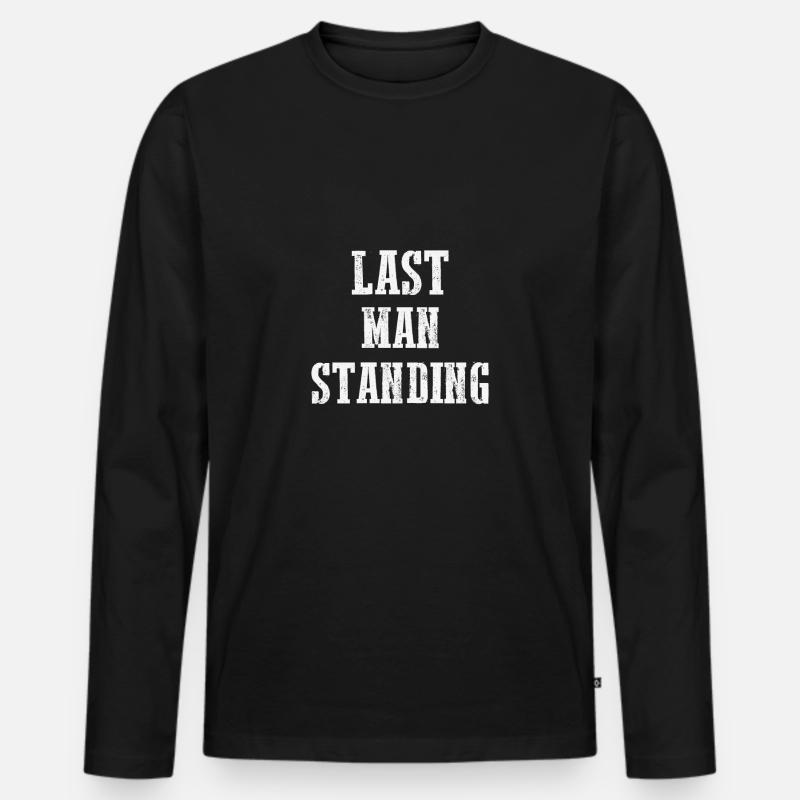 Last man standing - Männer Premium Bio Langarmshirt - Schwarz