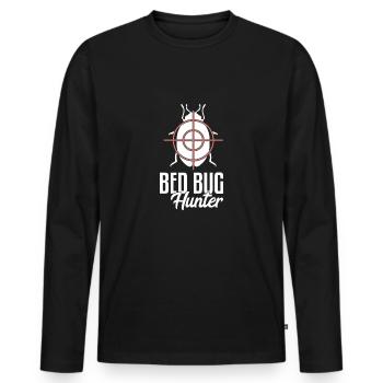 Bed Bug Hunter | Bed bugs, insects, hostel - Men's Premium Organic Long Sleeve Shirt - black - Front - Nico (187cm)