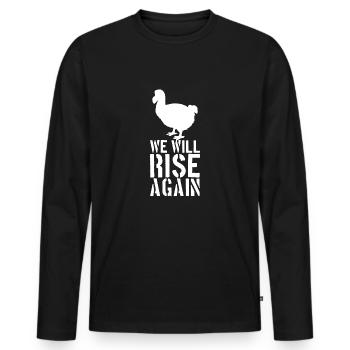 Dodo Bird Observation d’oiseaux - T-shirt manches longues Premium bio Homme - noir - Devant - Nico (187cm)